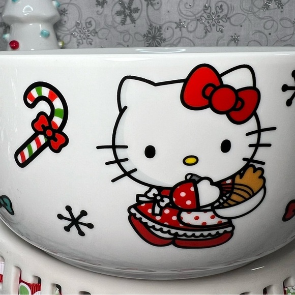 Christmas Sanrio Hello Kitty Gingerbread Candy Cane Ceramic Nesting Food Storage - Picture 12 of 14